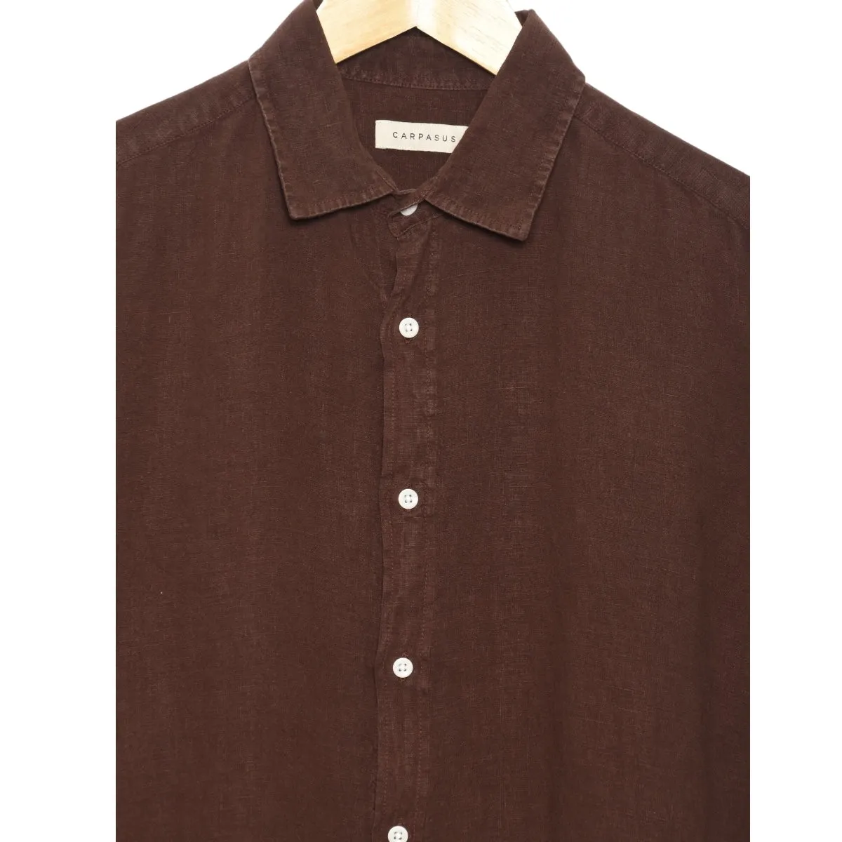 Carpasus Shirt Linen Nuve brown - Google SEO Result: Carpasus Brown Linen Shirt