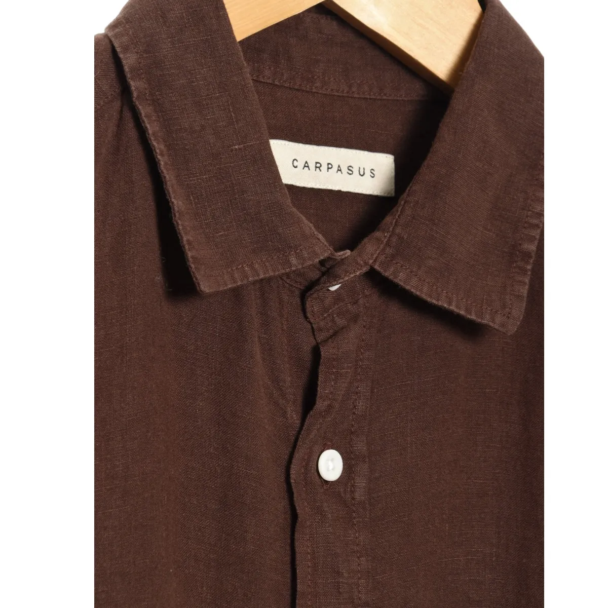 Carpasus Shirt Linen Nuve brown - Google SEO Result: Carpasus Brown Linen Shirt