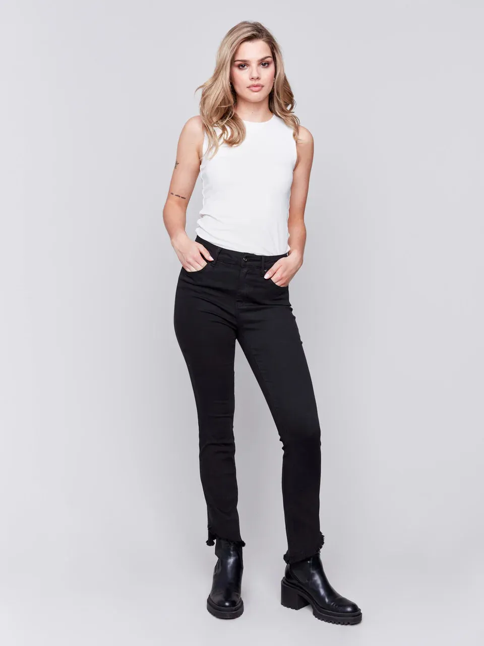 Charlie B Asymetrical Bootcut Pant