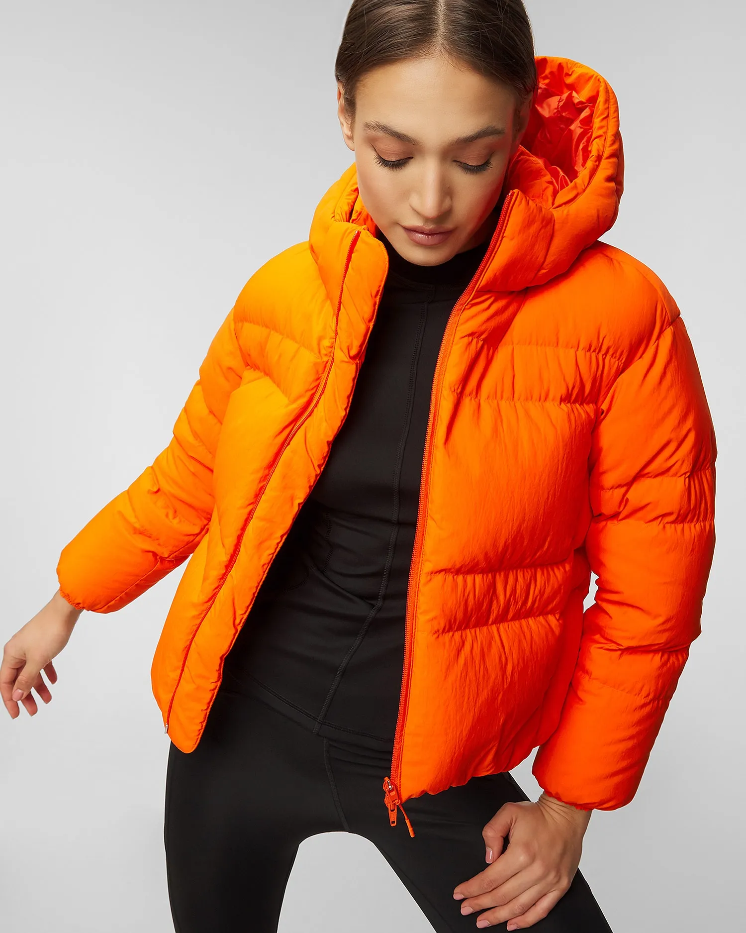 Classic Puffy Down Orange Jacket HS7452