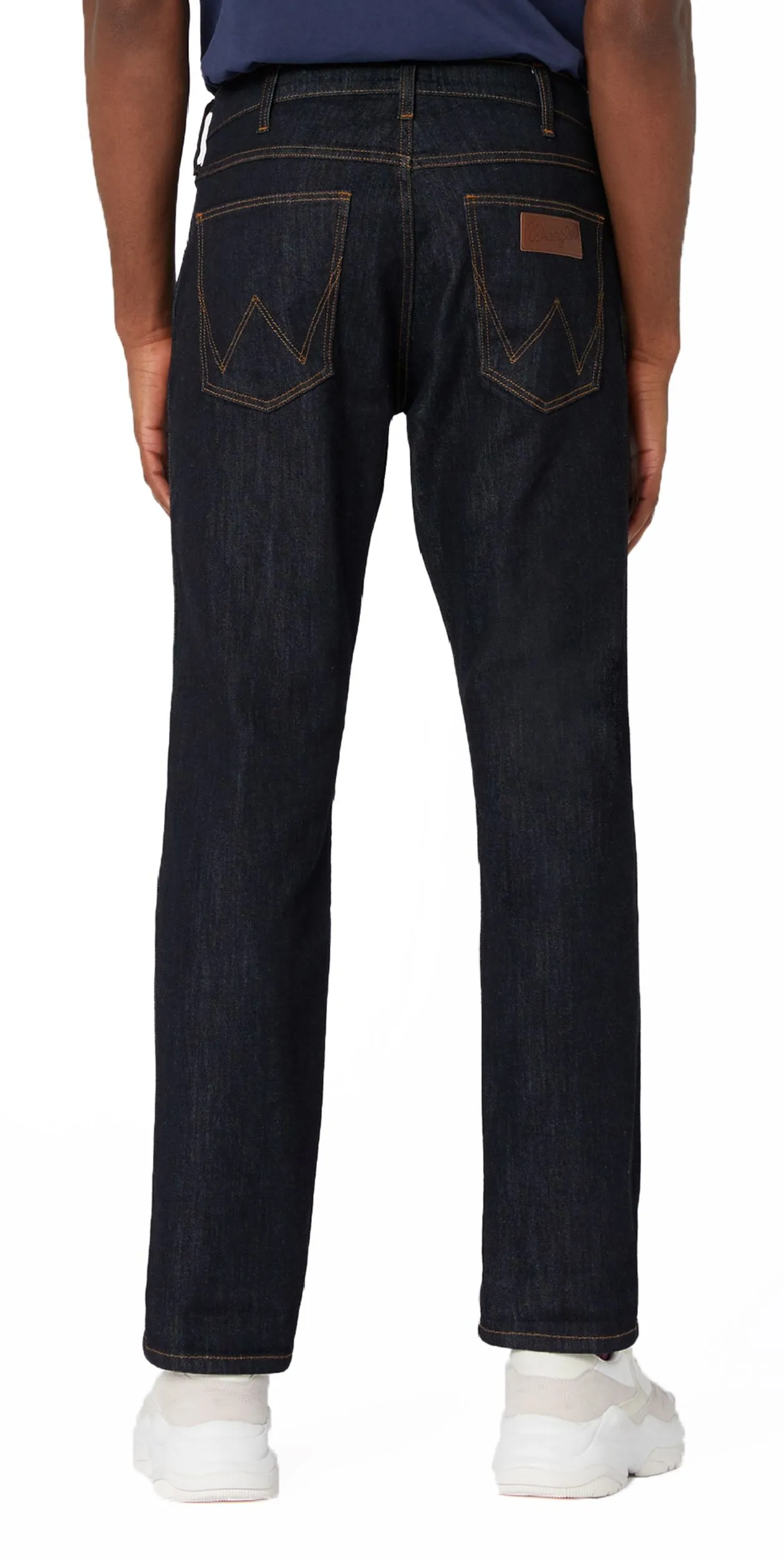 Dark Rinse Wrangler Greensboro Stretch Denim Jeans