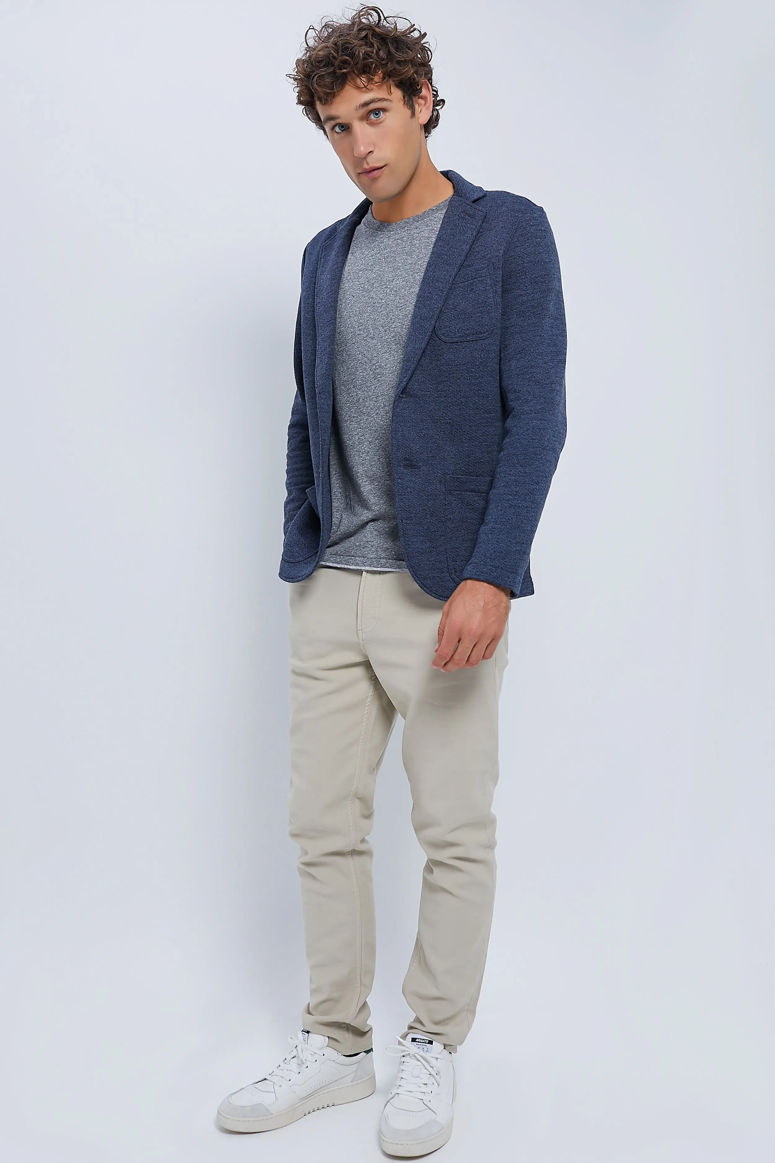 Deep Navy Inlet Knit Blazer