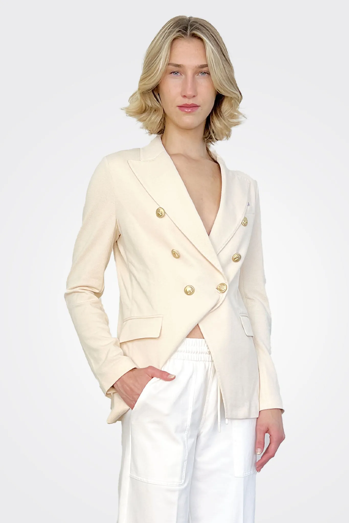 Double Breasted Latte Blazer