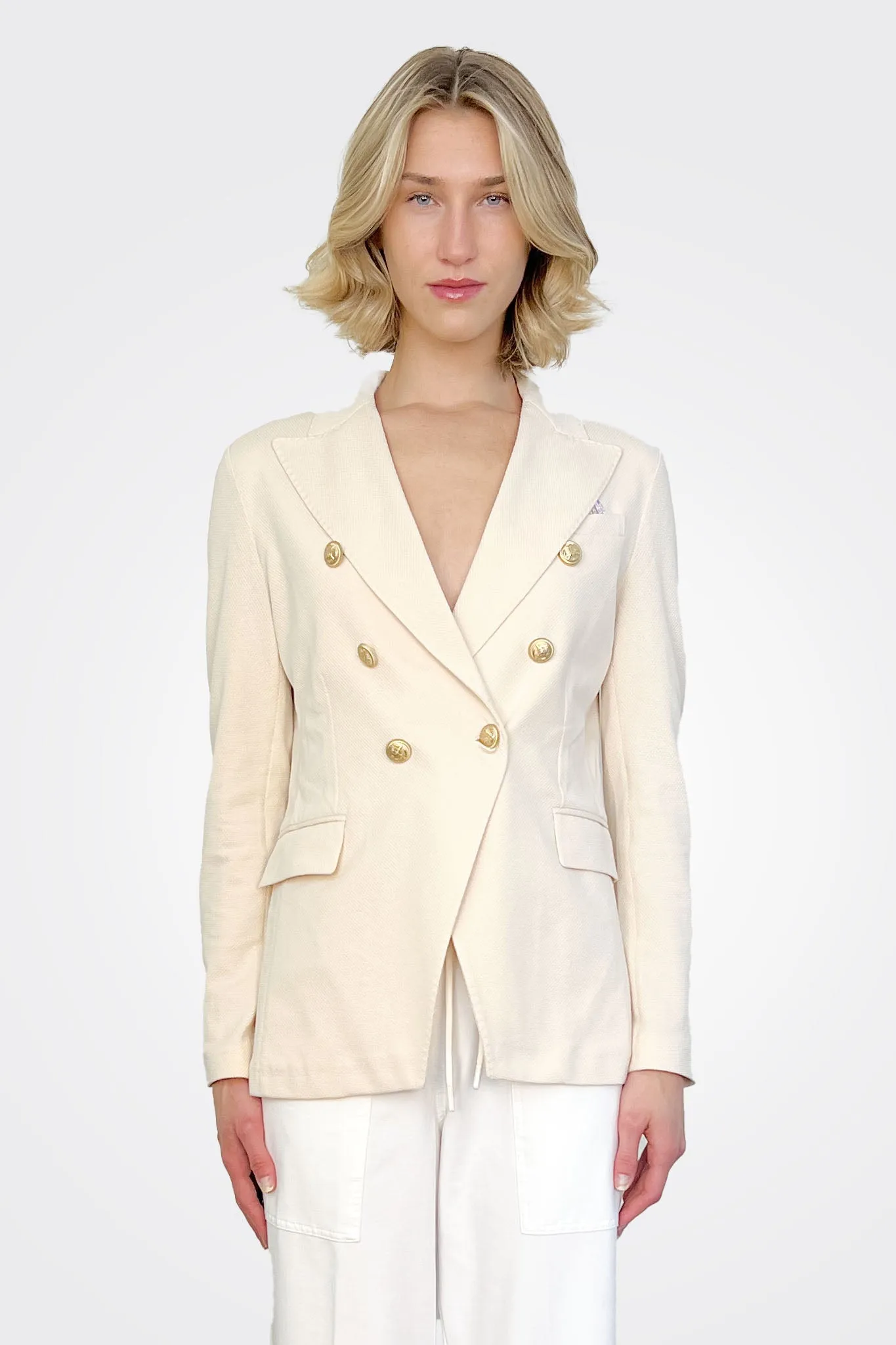 Double Breasted Latte Blazer