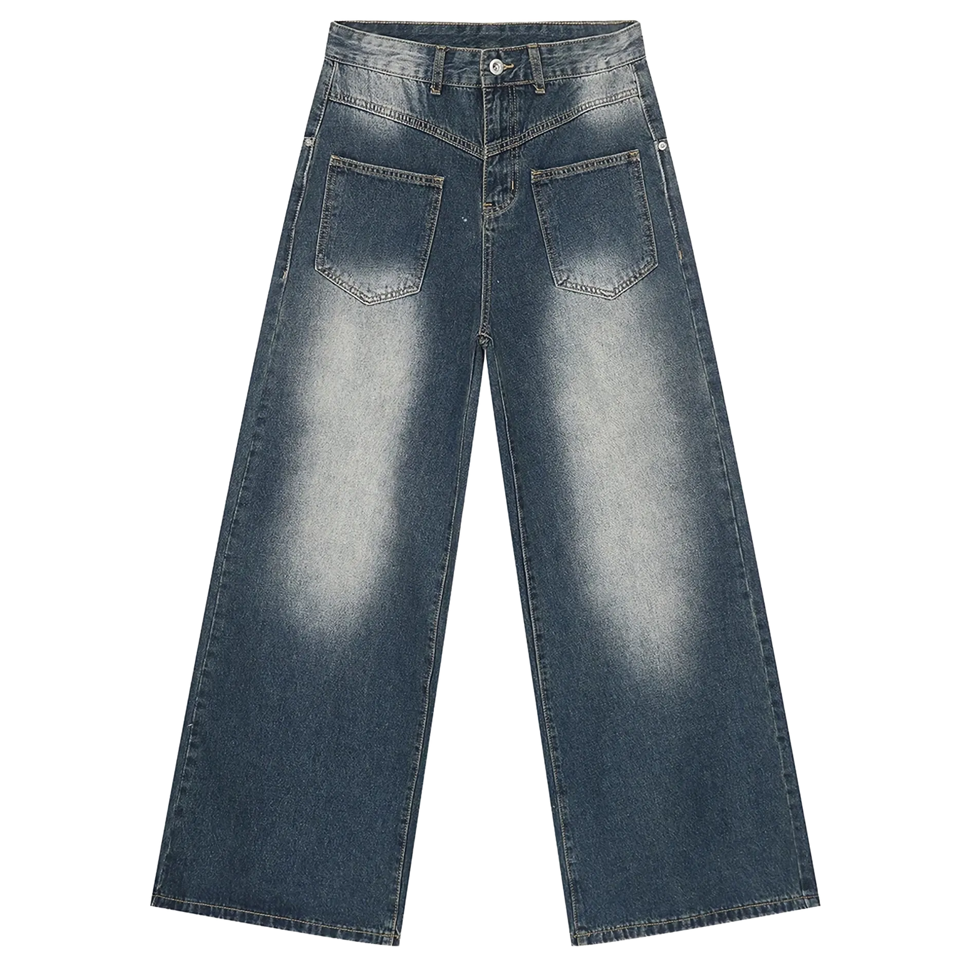 Faded Blue Denim Jeans by 'Drift' Reverse Pocket