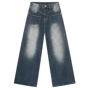 Faded Blue Denim Jeans by 'Drift' Reverse Pocket