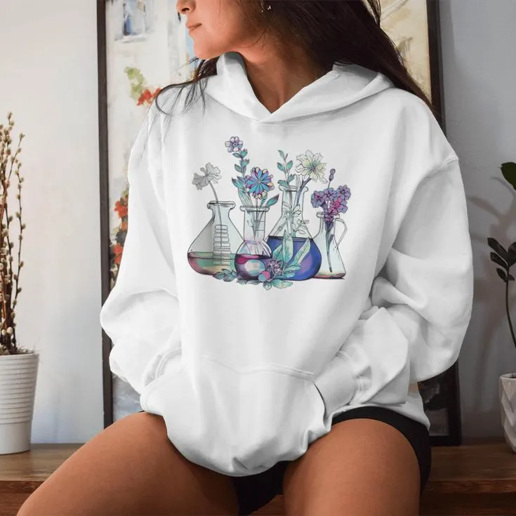 Floral Laboratory Chemistry Lab Scientist Lab Tech Women Hoodie