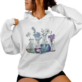 Floral Laboratory Chemistry Lab Scientist Lab Tech Women Hoodie