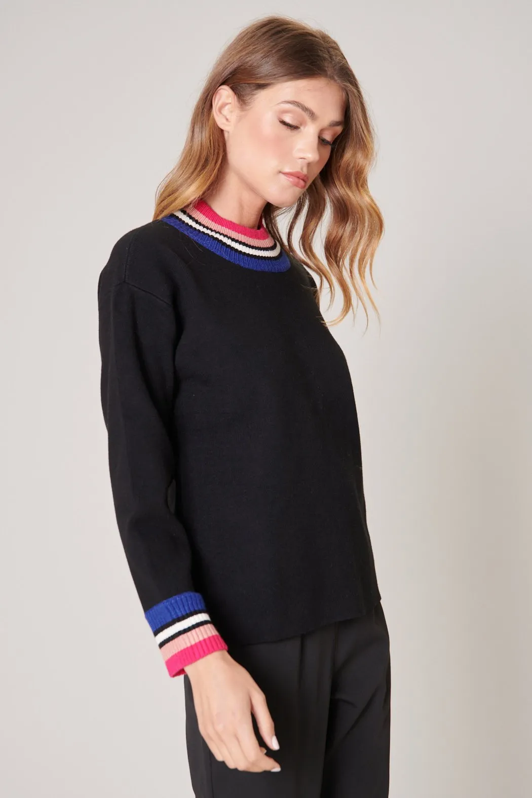 Fool For You Multicolored High Neck Sweater