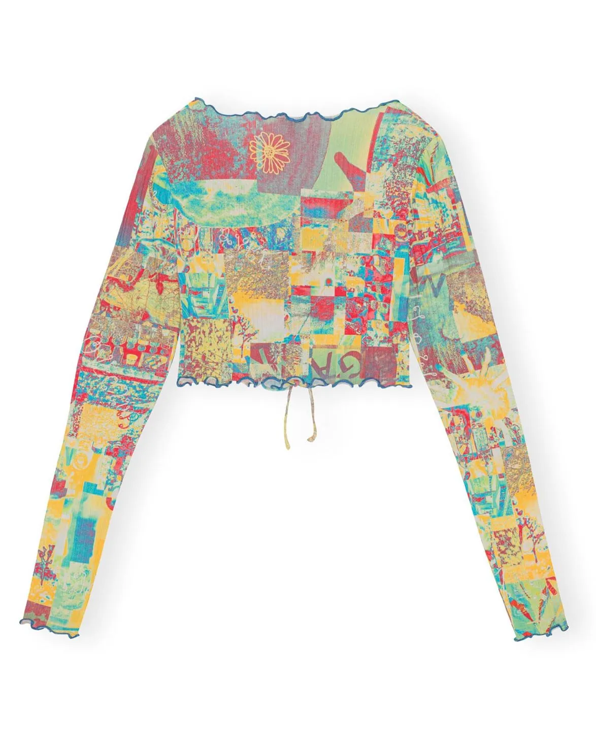 Ganni Multicolour Printed Crop Top