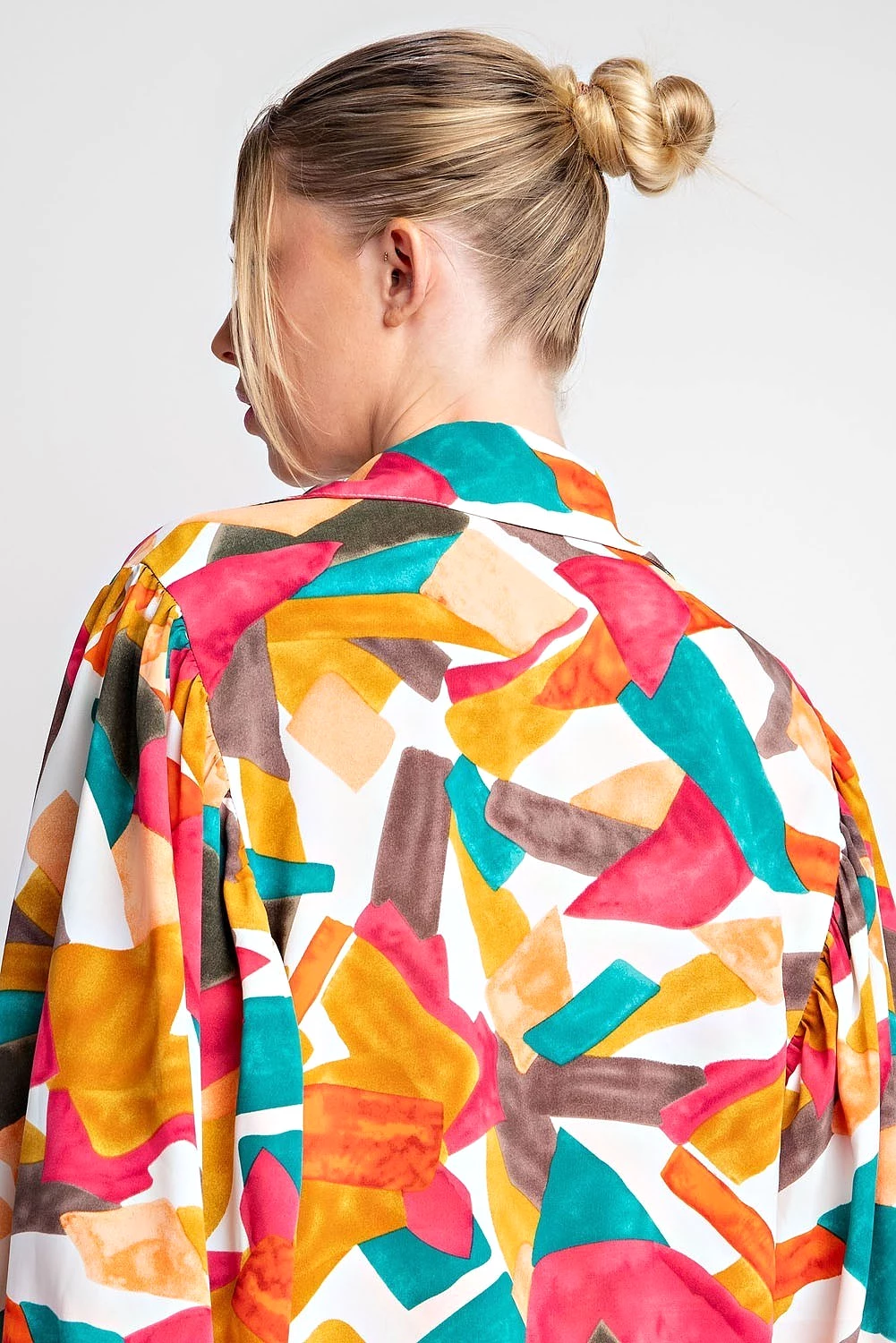 Geometric Print Blouse