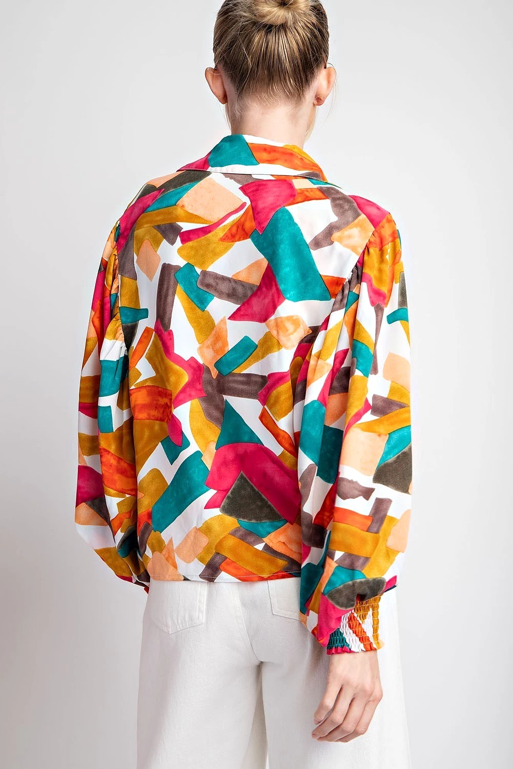 Geometric Print Blouse