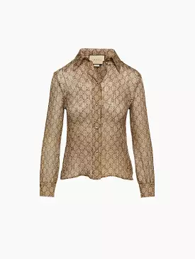 GG Damier Printed Blouse