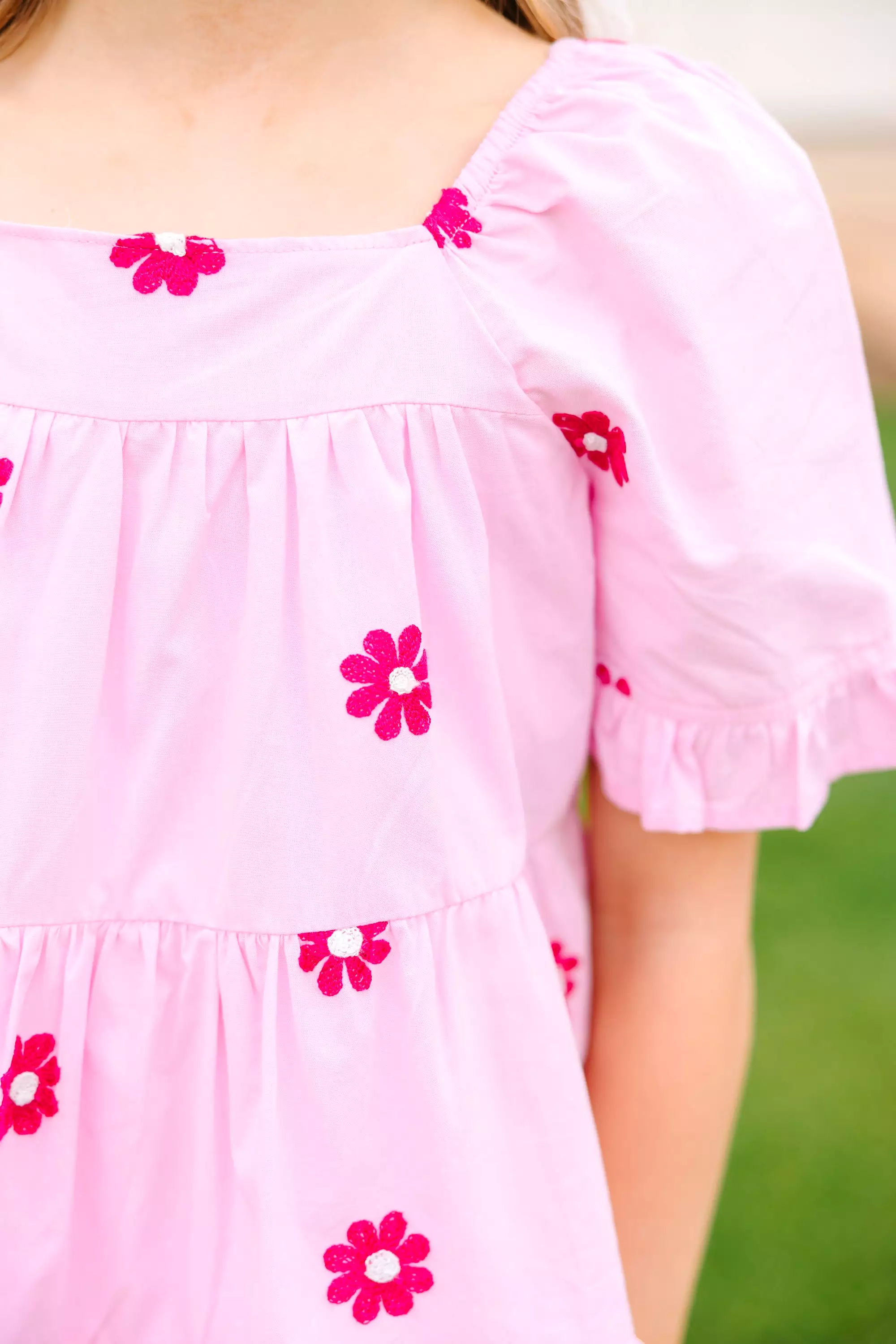 Girls Pink Embroidered Blouse – Shop Now