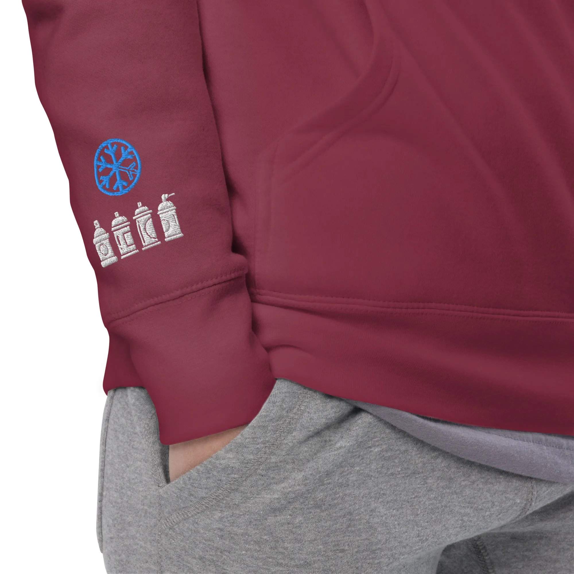 Graffiti Lettering Hoodie Maroon