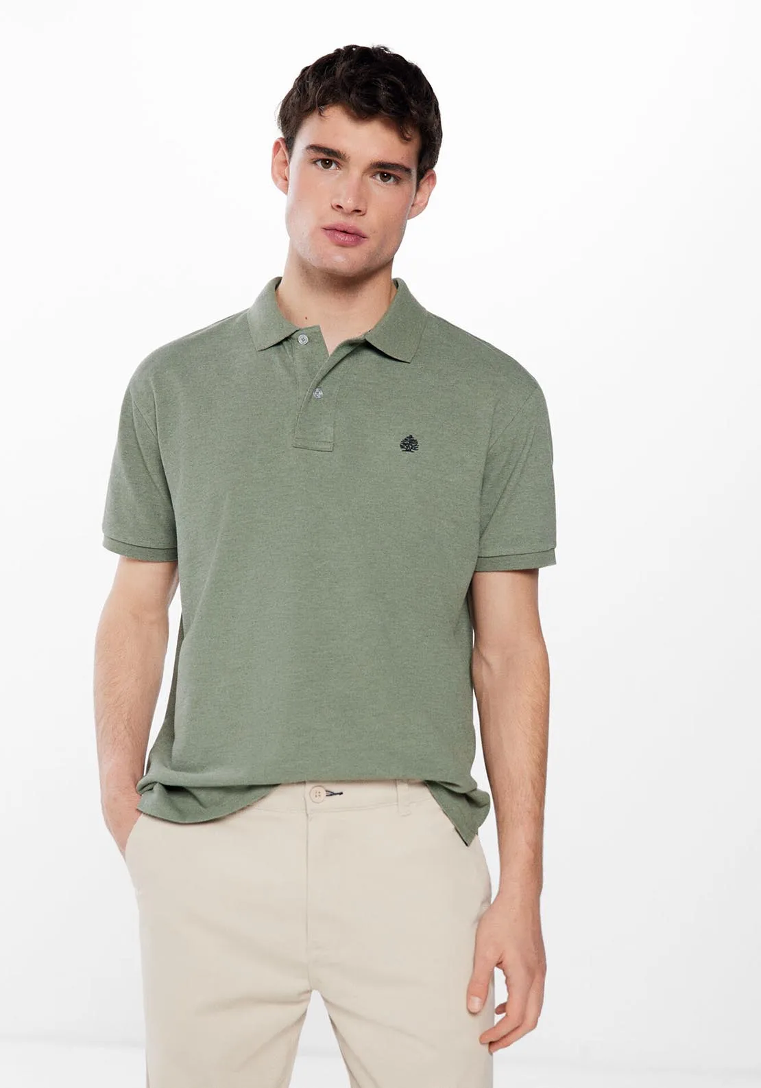 Green piqué polo shirt - Shop now!