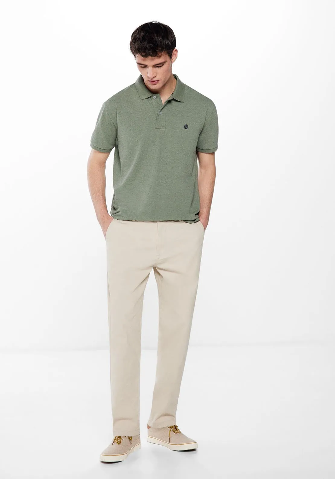 Green piqué polo shirt - Shop now!