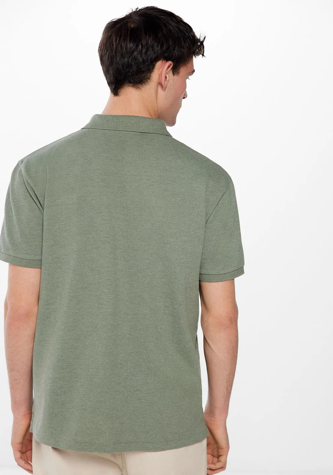 Green piqué polo shirt - Shop now!