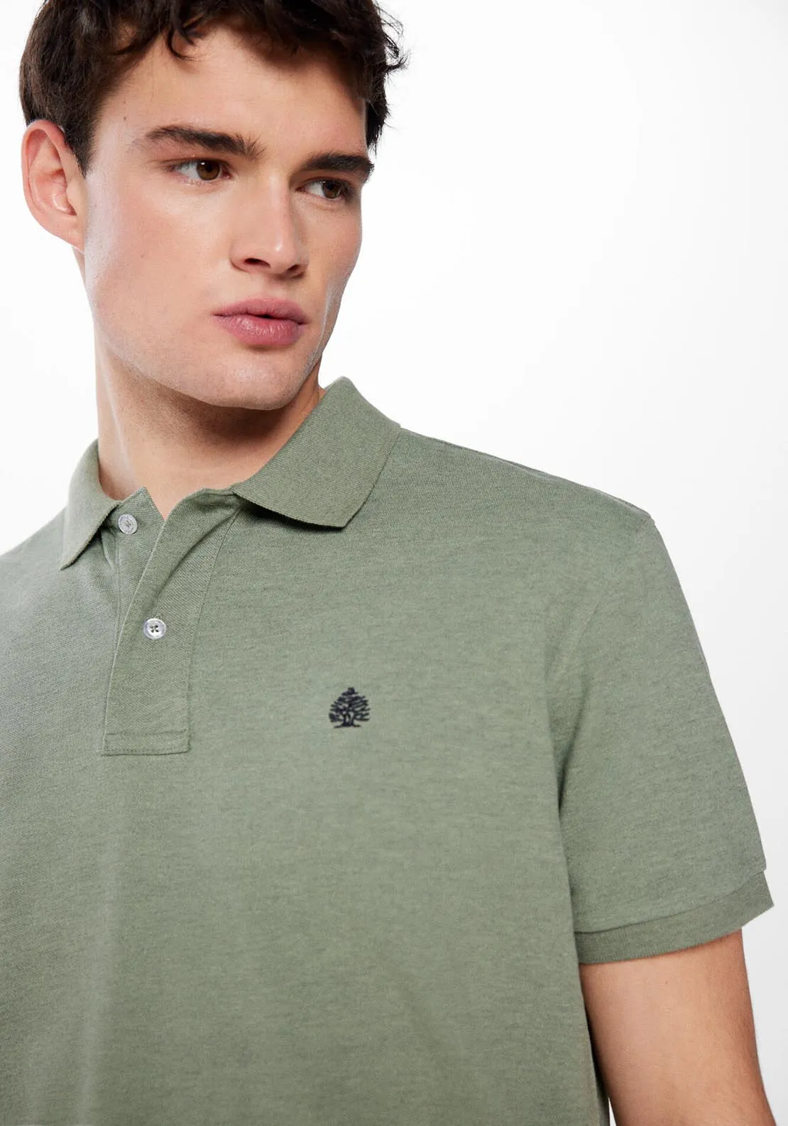 Green piqué polo shirt - Shop now!