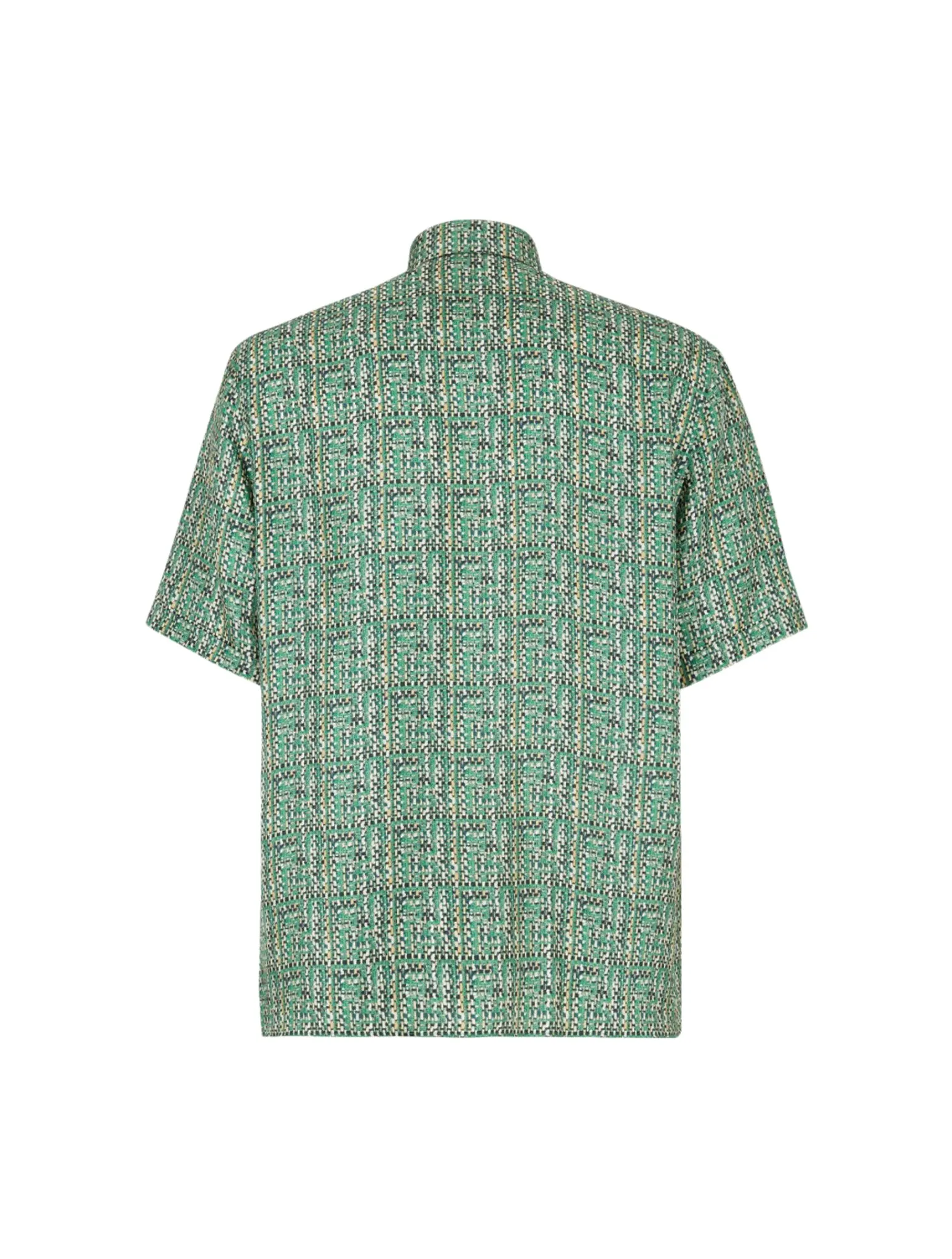 Green silk shirt with FF logo - Shop now