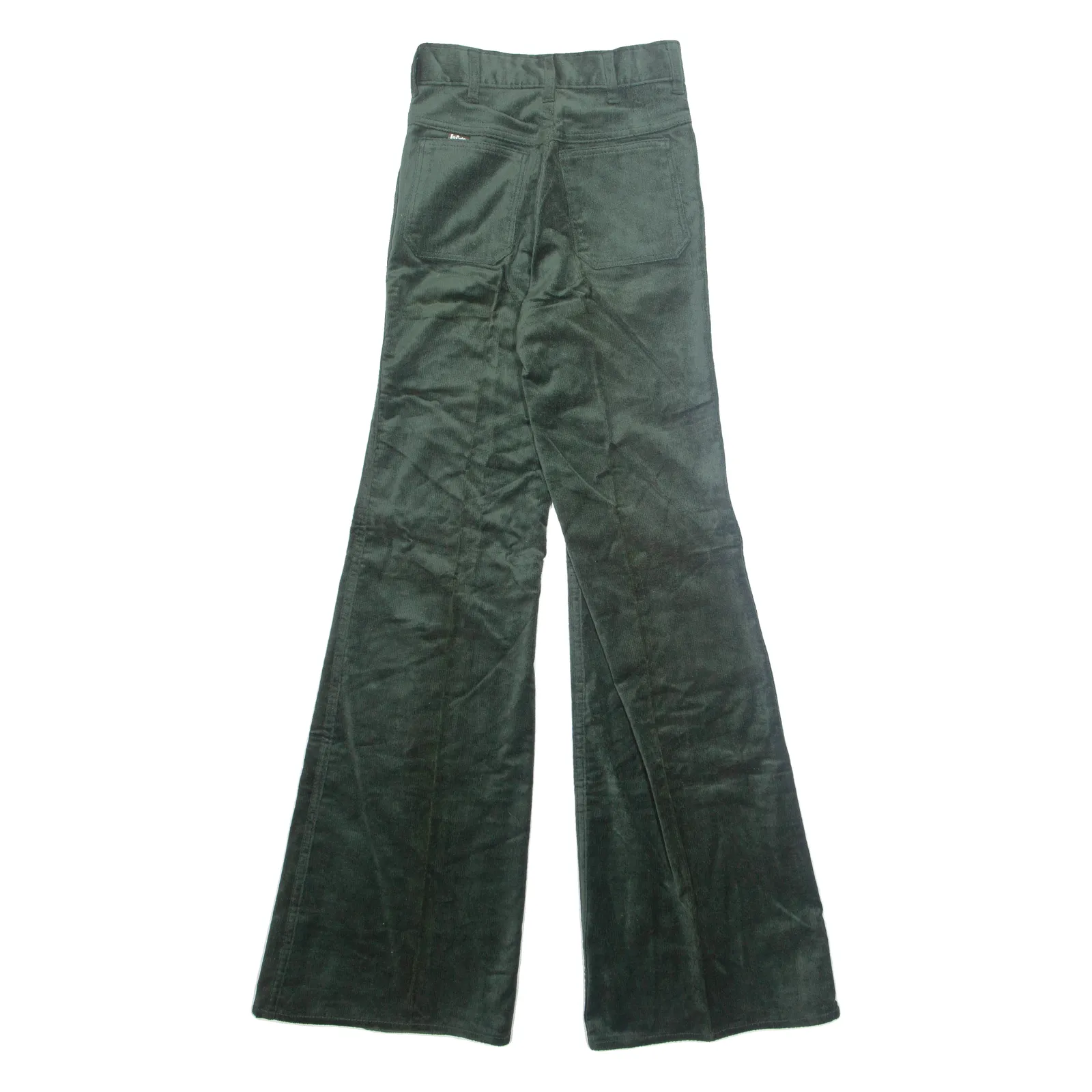 Green Slim Bootcut Women's Canvas Trousers W24 L34