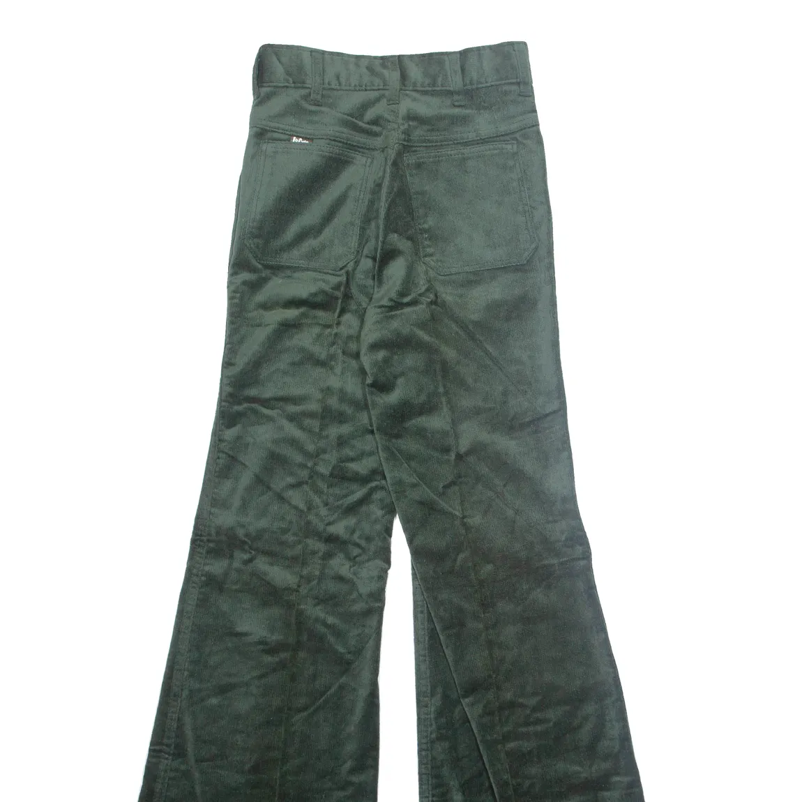 Green Slim Bootcut Women's Canvas Trousers W24 L34