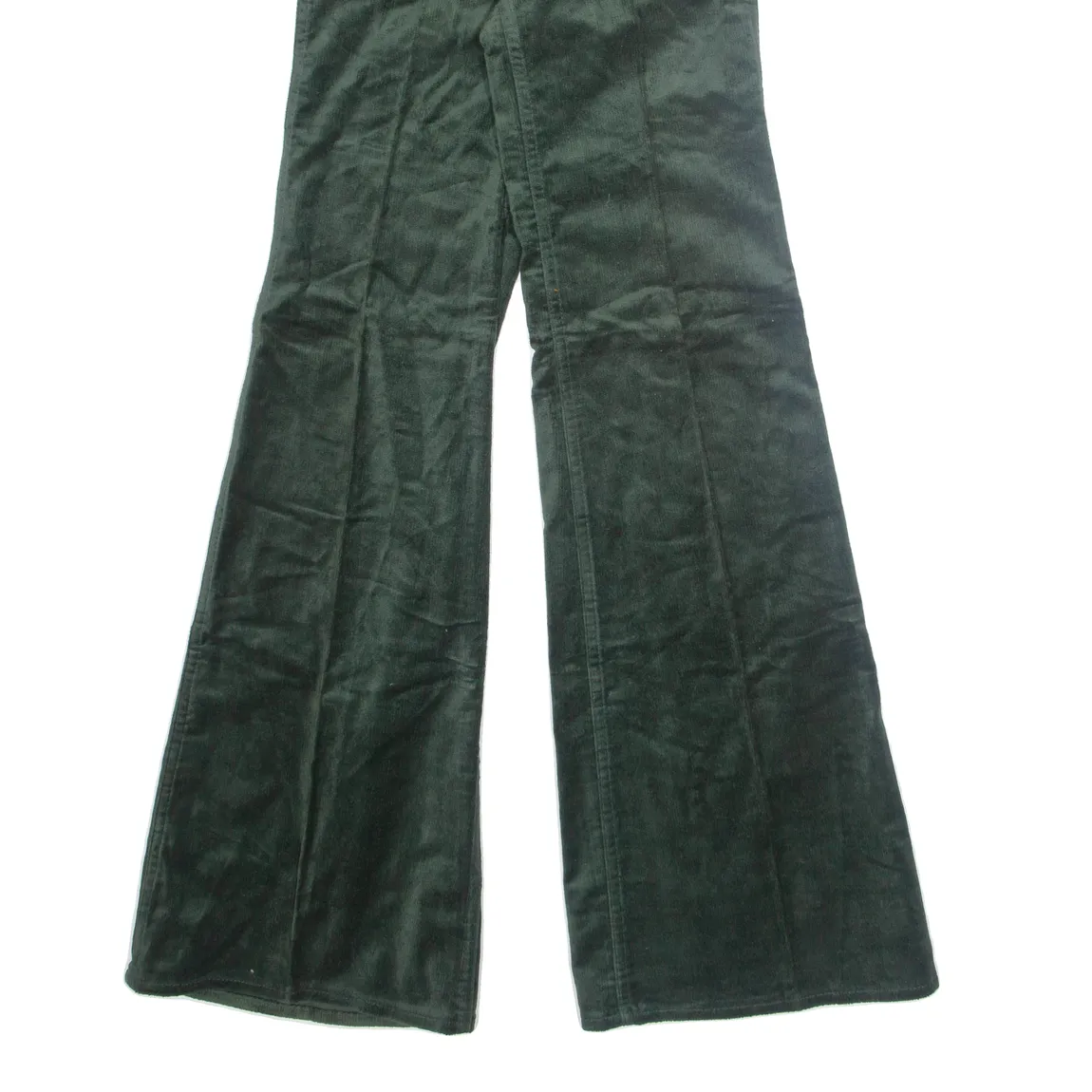 Green Slim Bootcut Women's Canvas Trousers W24 L34