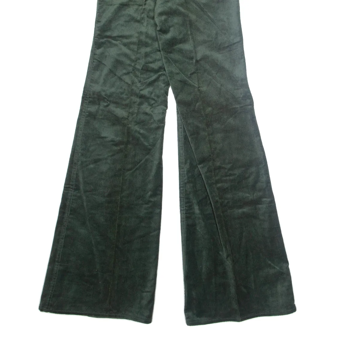 Green Slim Bootcut Women's Canvas Trousers W24 L34