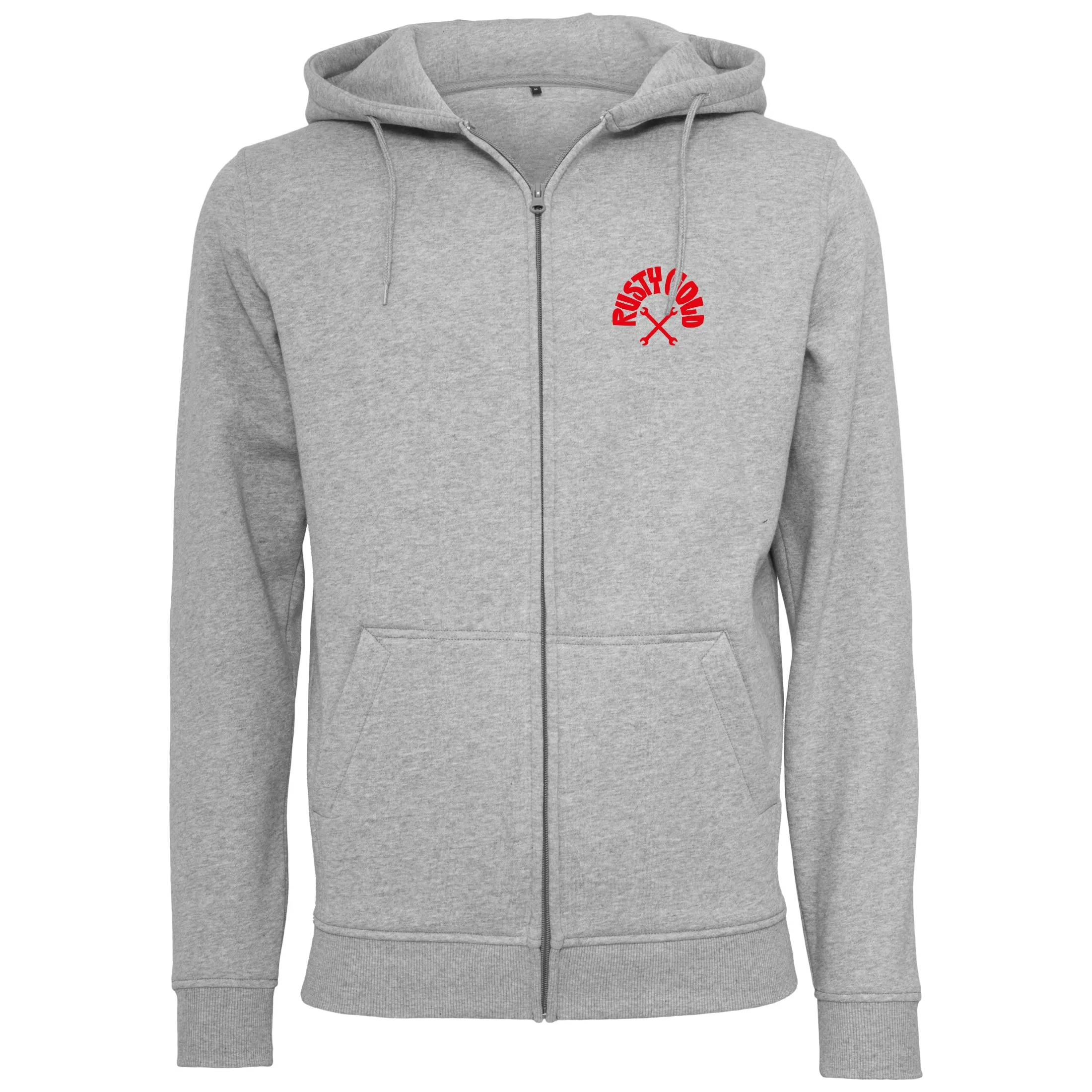 Grey Rusty Race Zipper Hoodie