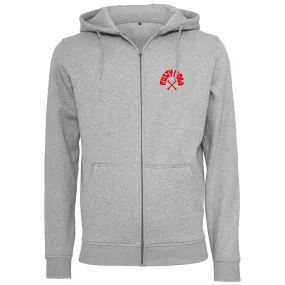 Grey Rusty Race Zipper Hoodie