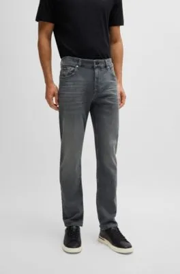 Grey Stretch Denim Slim-fit Jeans from Delaware