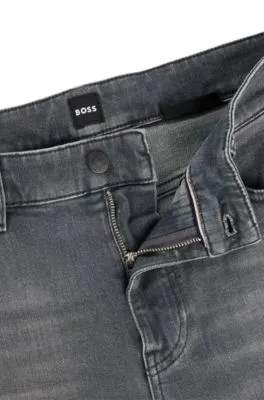 Grey Stretch Denim Slim-fit Jeans from Delaware