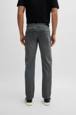 Grey Stretch Denim Slim-fit Jeans from Delaware