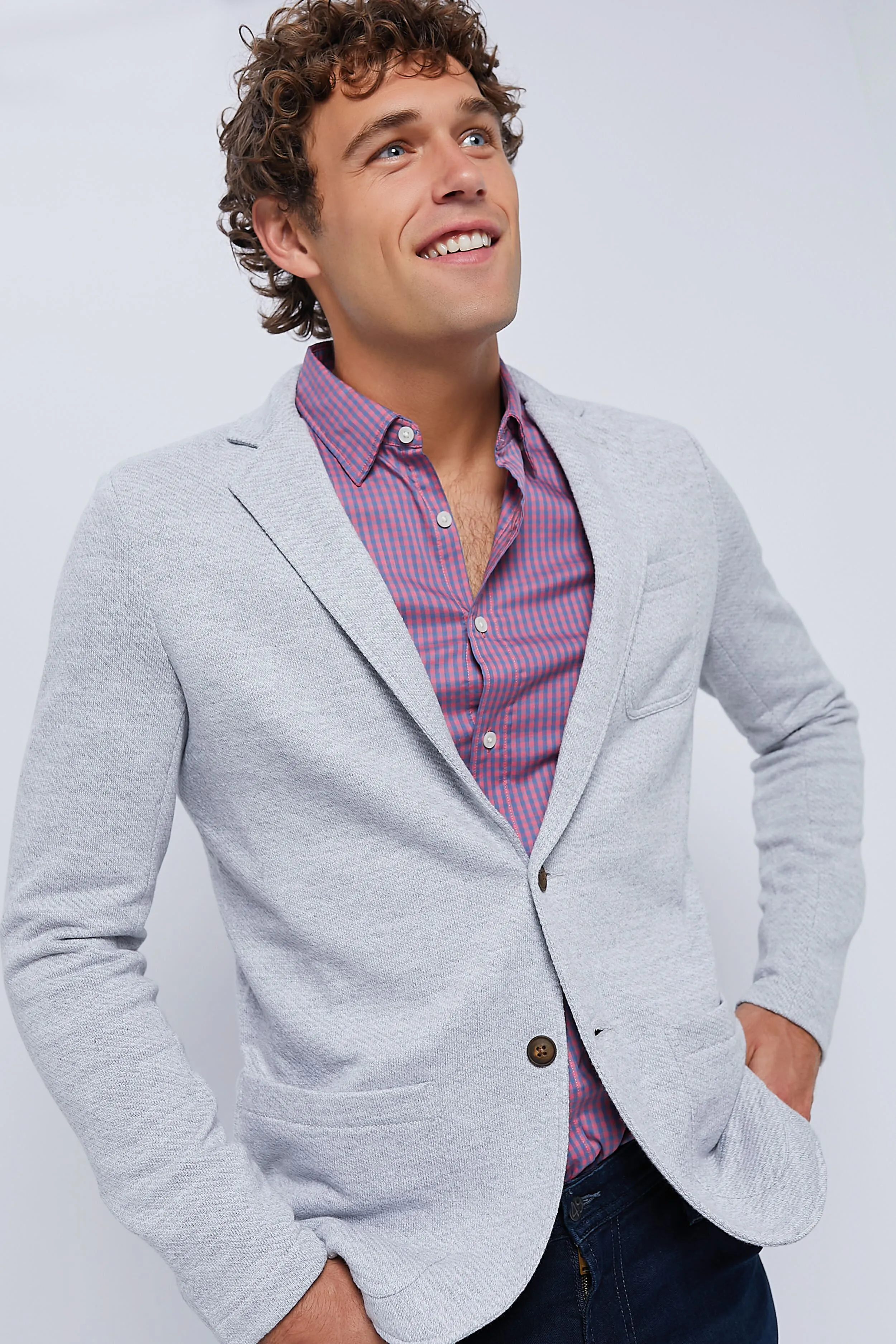 Heather Grey Inlet Knit Blazer