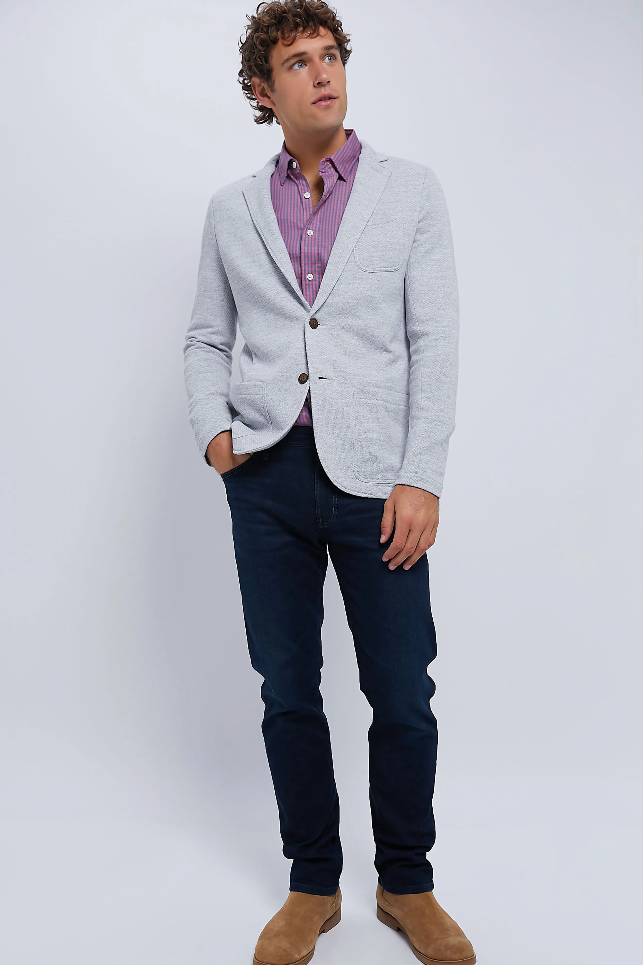 Heather Grey Inlet Knit Blazer