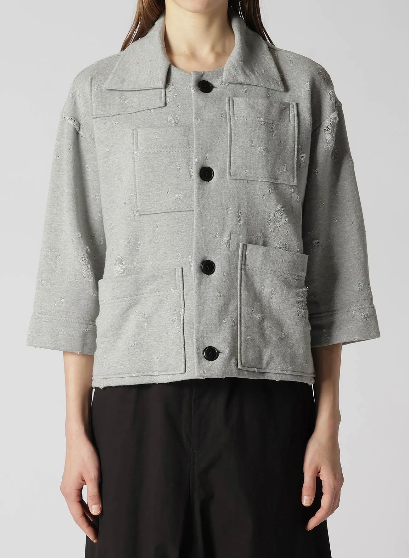 Holed JQ French Terry Pocket Jacket