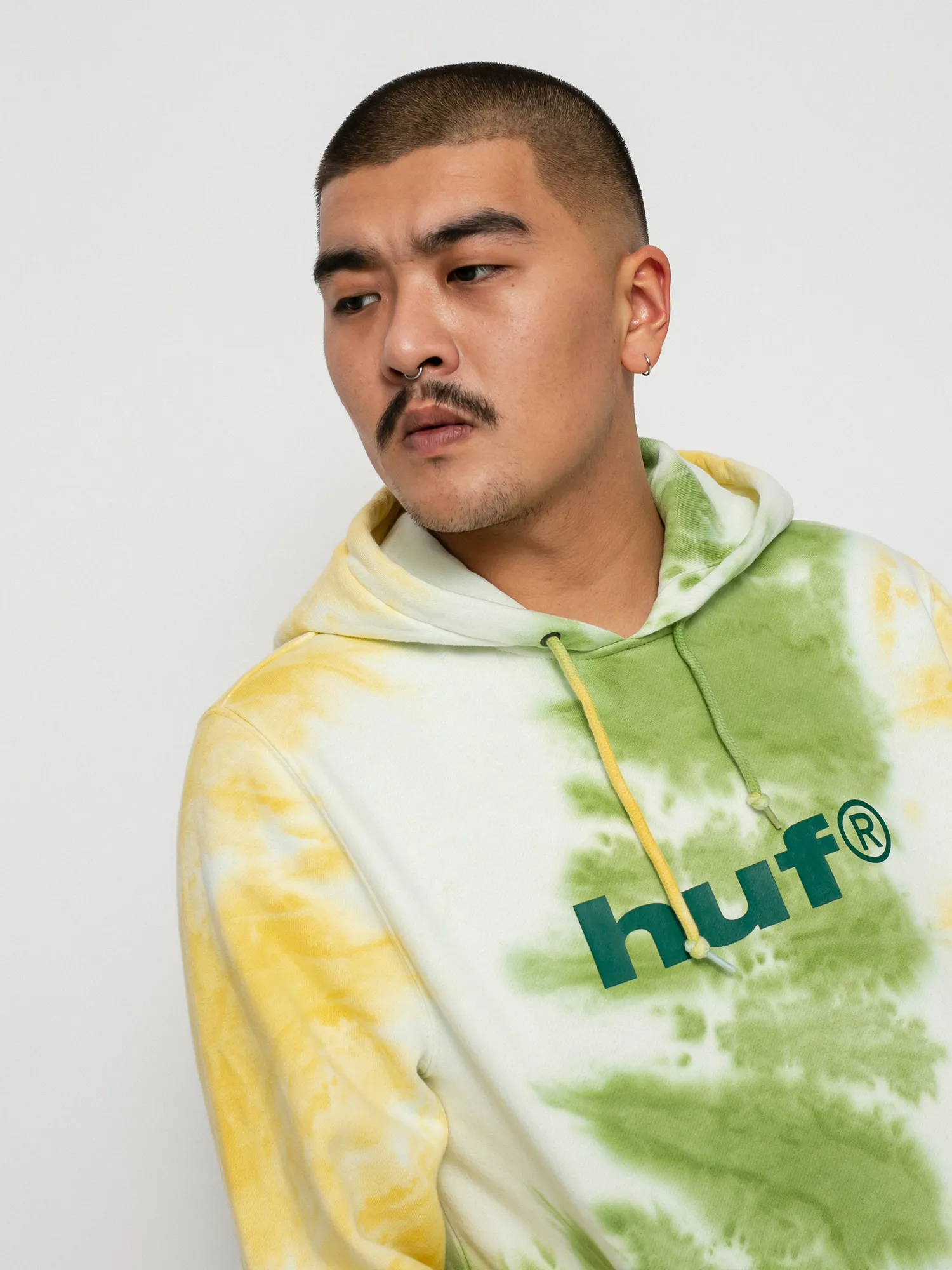 HUF Lo-Fi Tiedye Hoodie in Gold