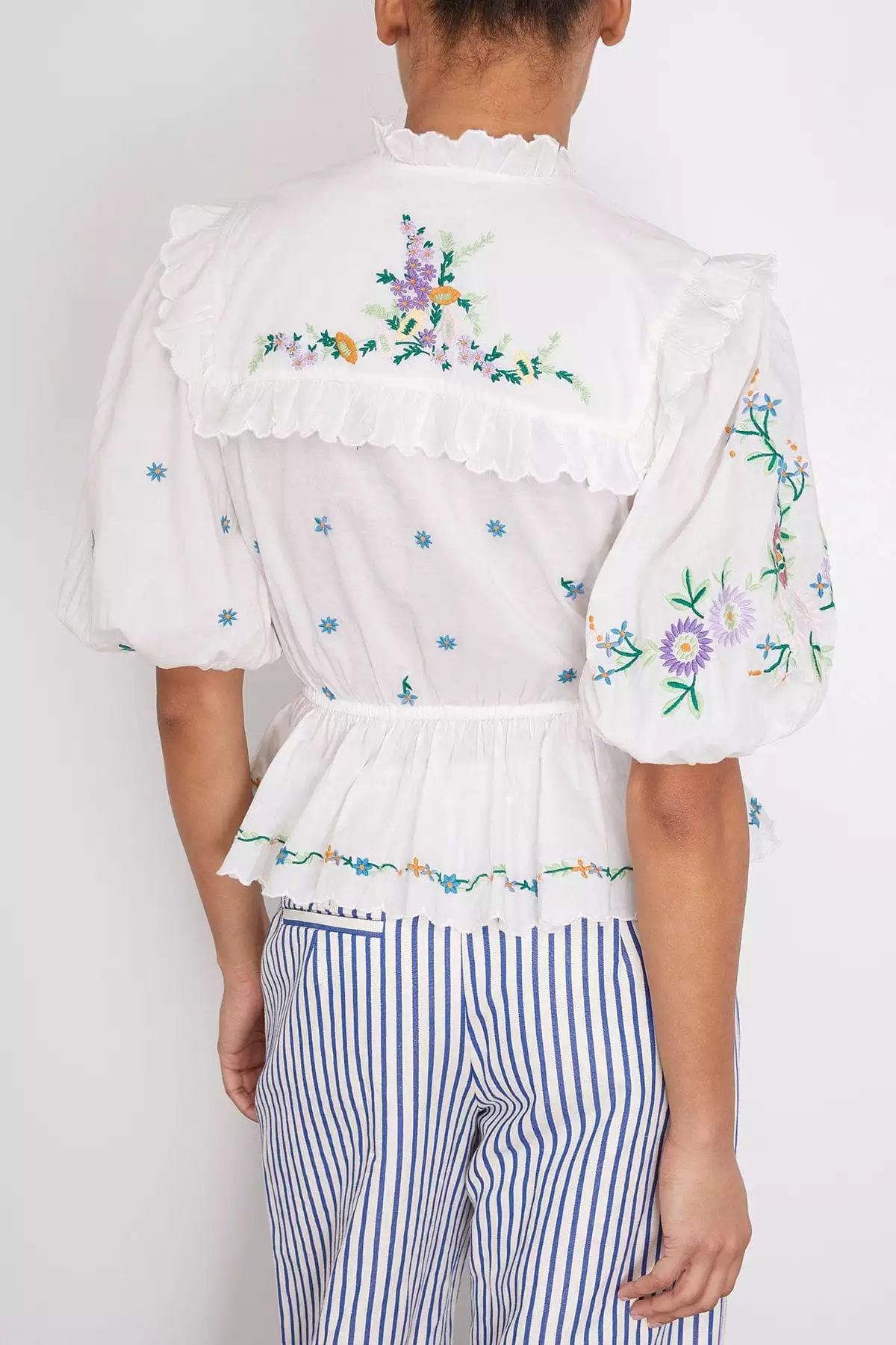 Ivory Willa Embroidered Blouse