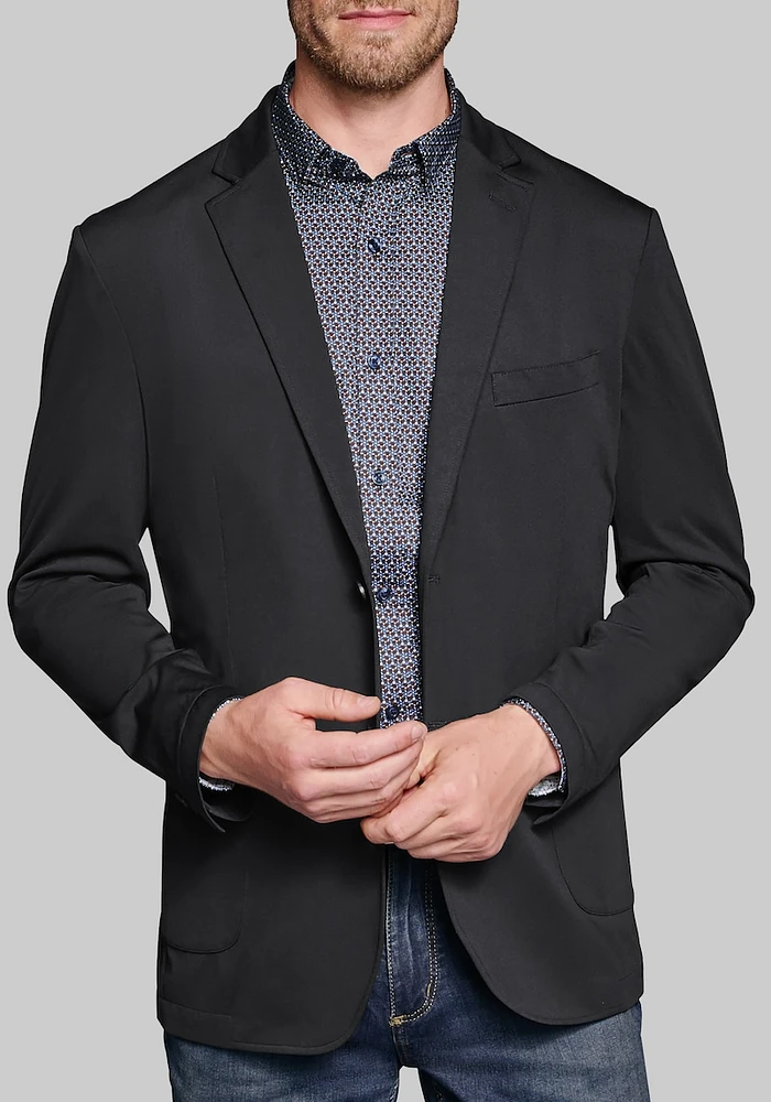 Johnston Murphy Tailored Fit XC Flex Knit Blazer Jos. Bank Black