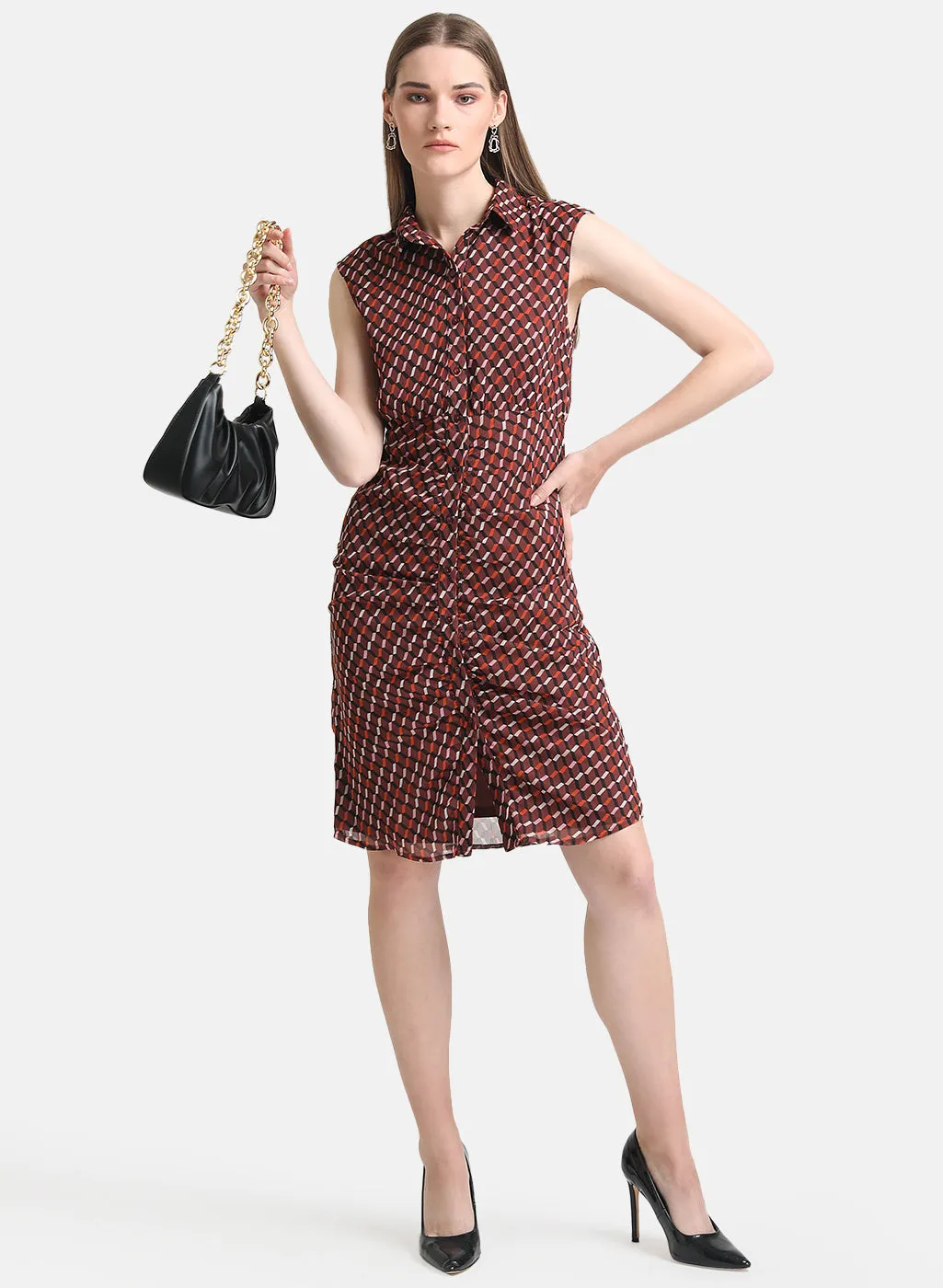 Kazo Printed Shirt Dress, Multi-Color - Buy Online