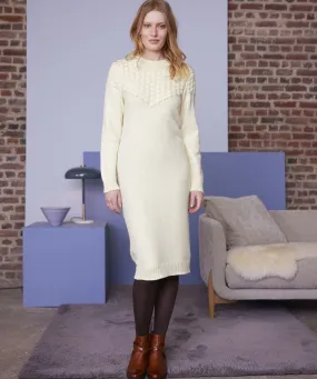 Long Sleeved Knitted Dress with Front Detail