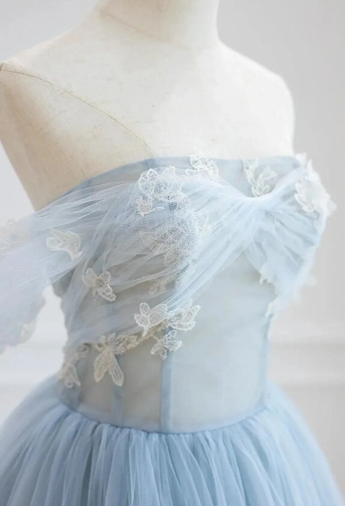 Light Blue High Low Sweetheart Prom Dress, Light Blue Homecoming Dress