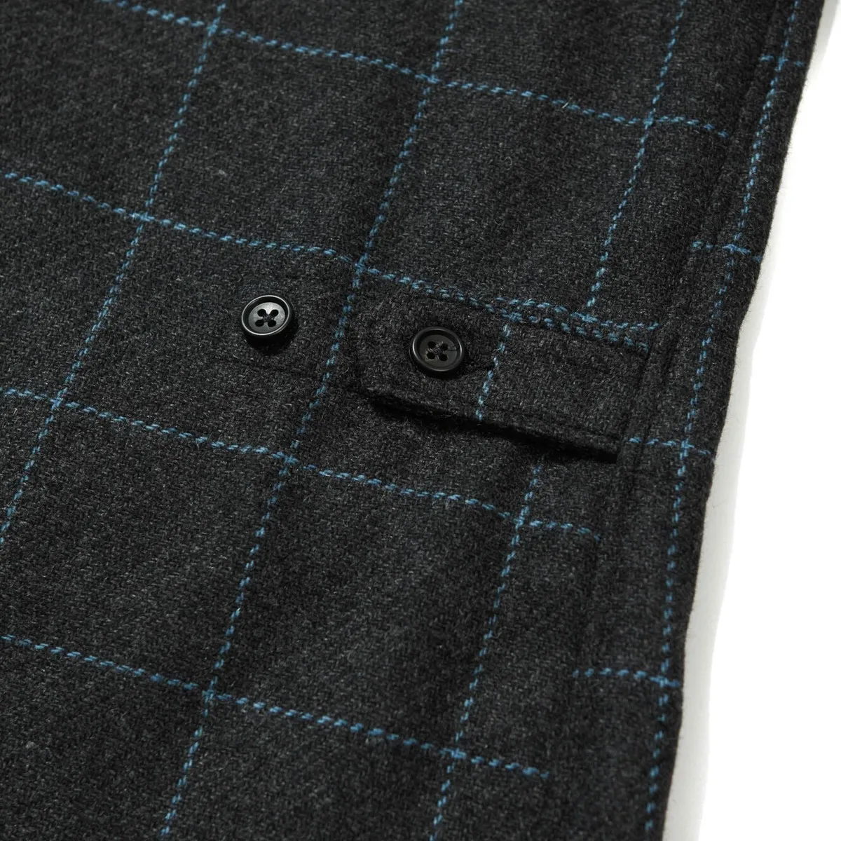 Loiter Wool Poly Windowpane Jacket - Charcoal/Light Blue