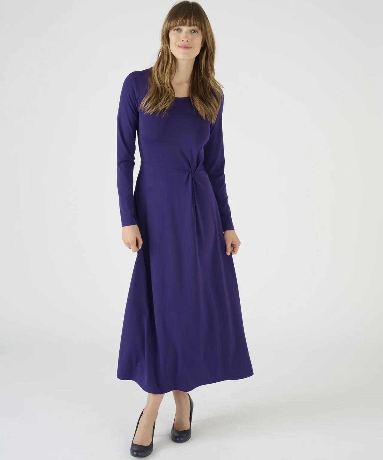 Long Sleeve Side Knot Jersey Dress