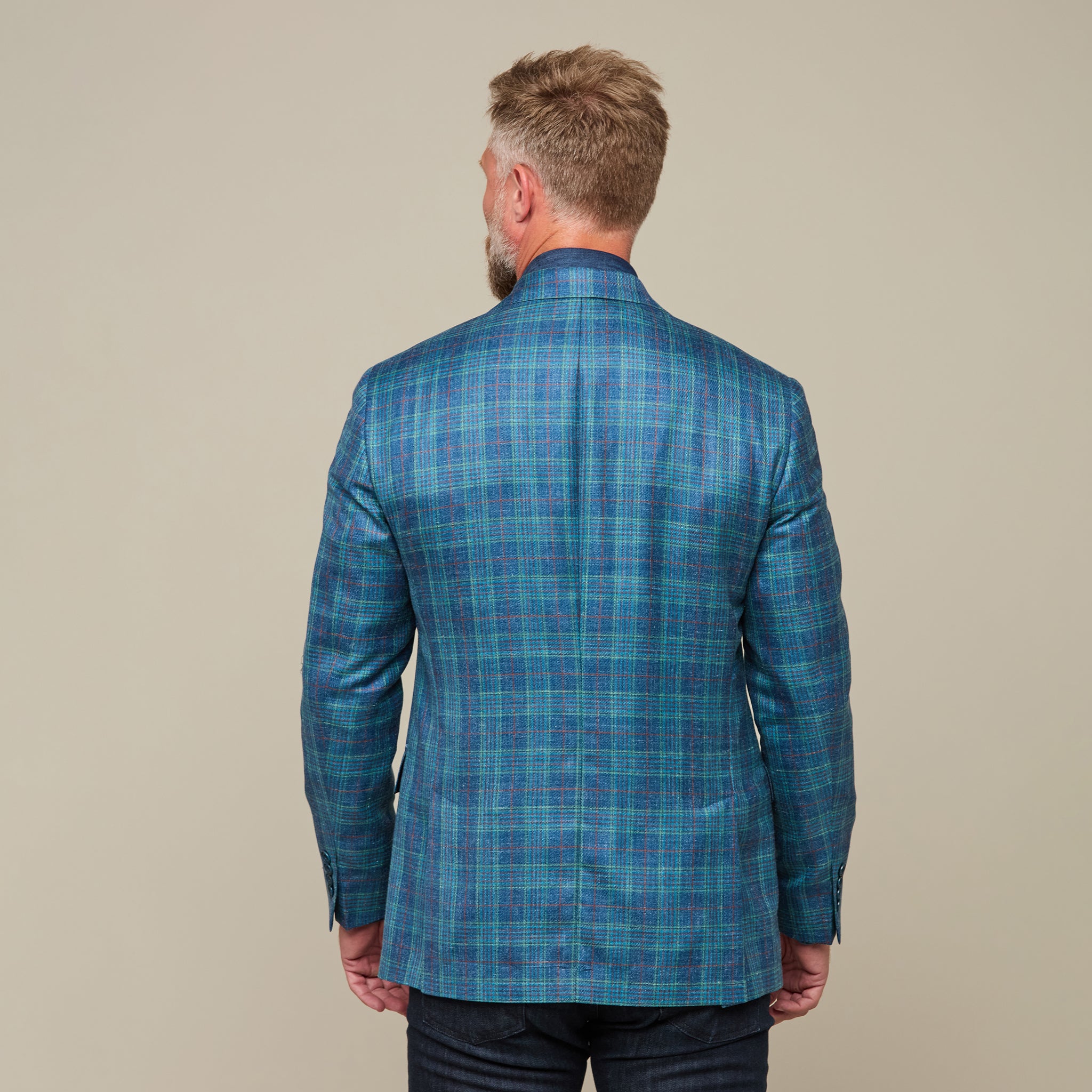 Lucchese Sport Coat - Blue/Green/Red Plaid