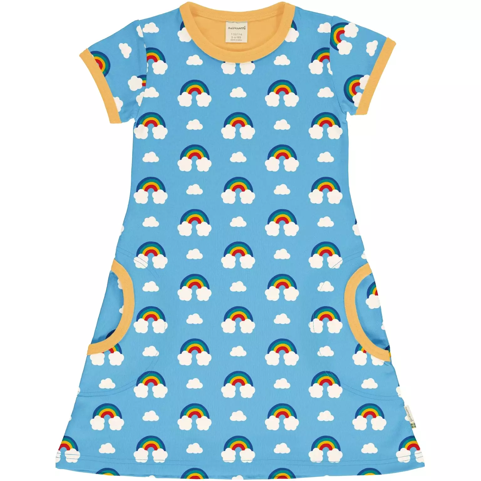 Maxomorra Rainbow Dress - Organic Cotton - Short Sleeve