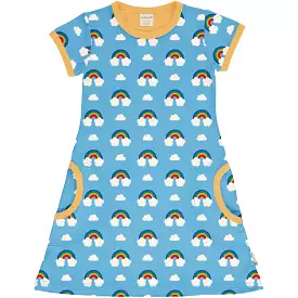 Maxomorra Rainbow Dress - Organic Cotton - Short Sleeve