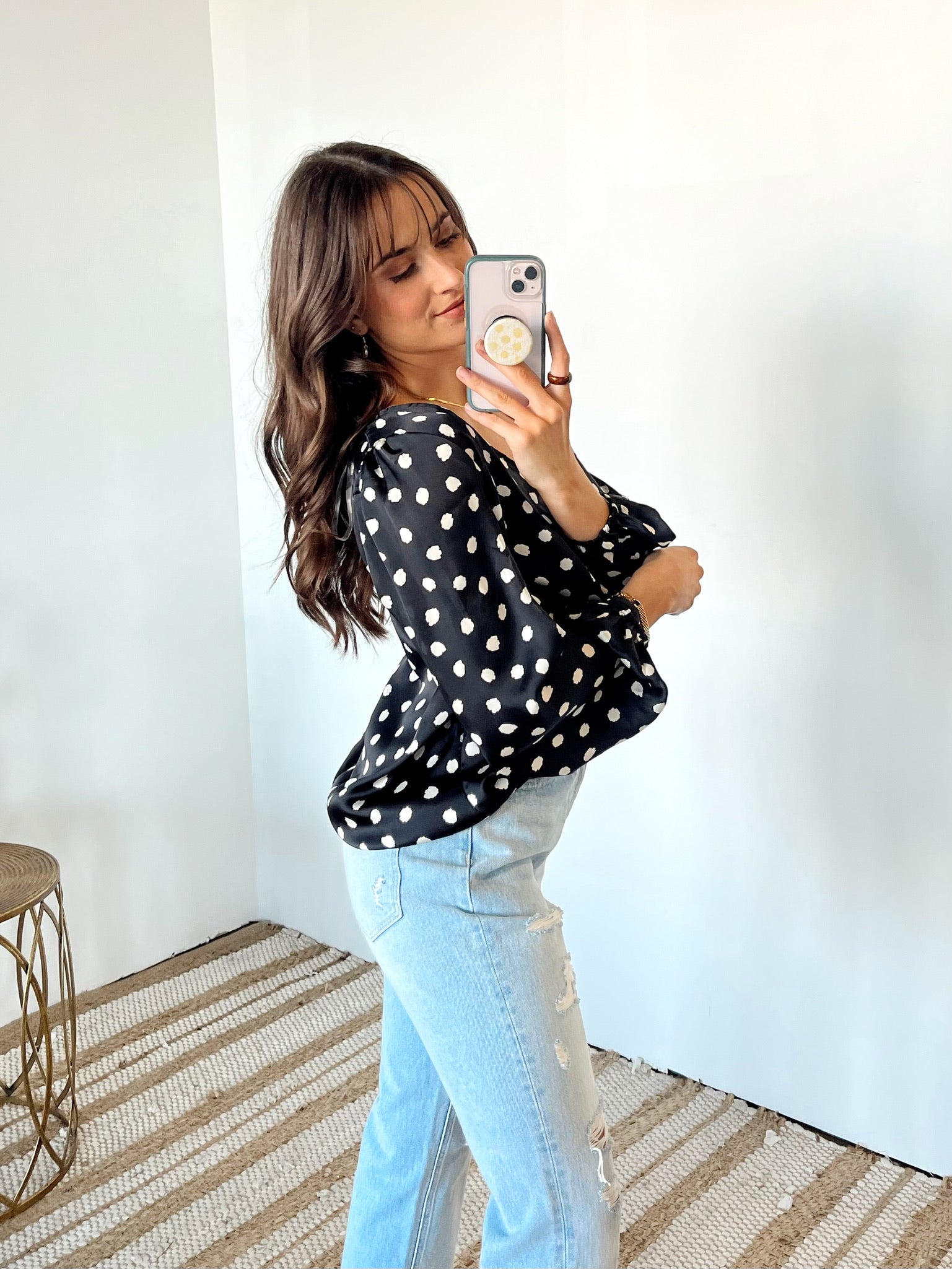 Medium Blown Away Dot Printed Blouse