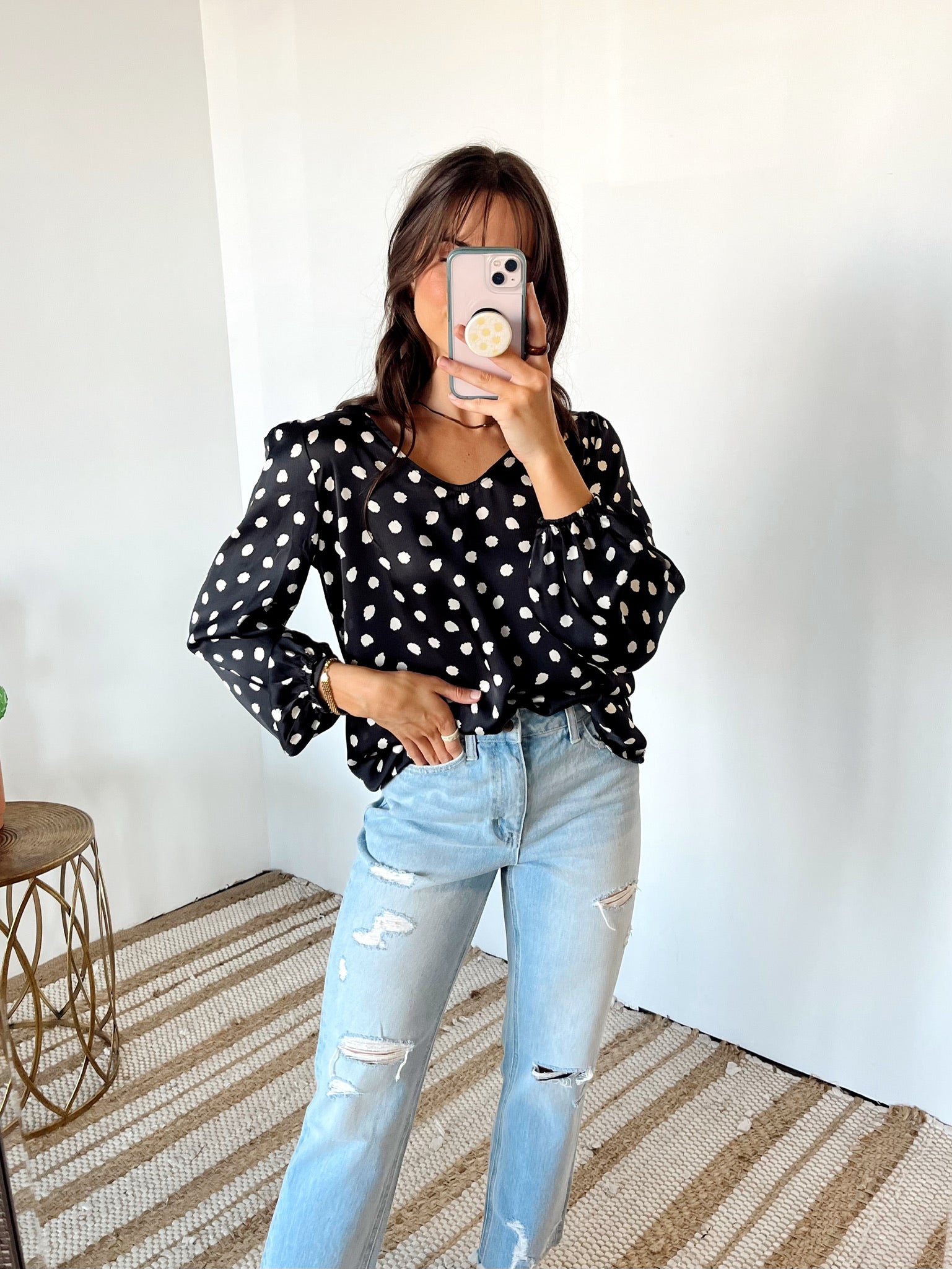 Medium Blown Away Dot Printed Blouse