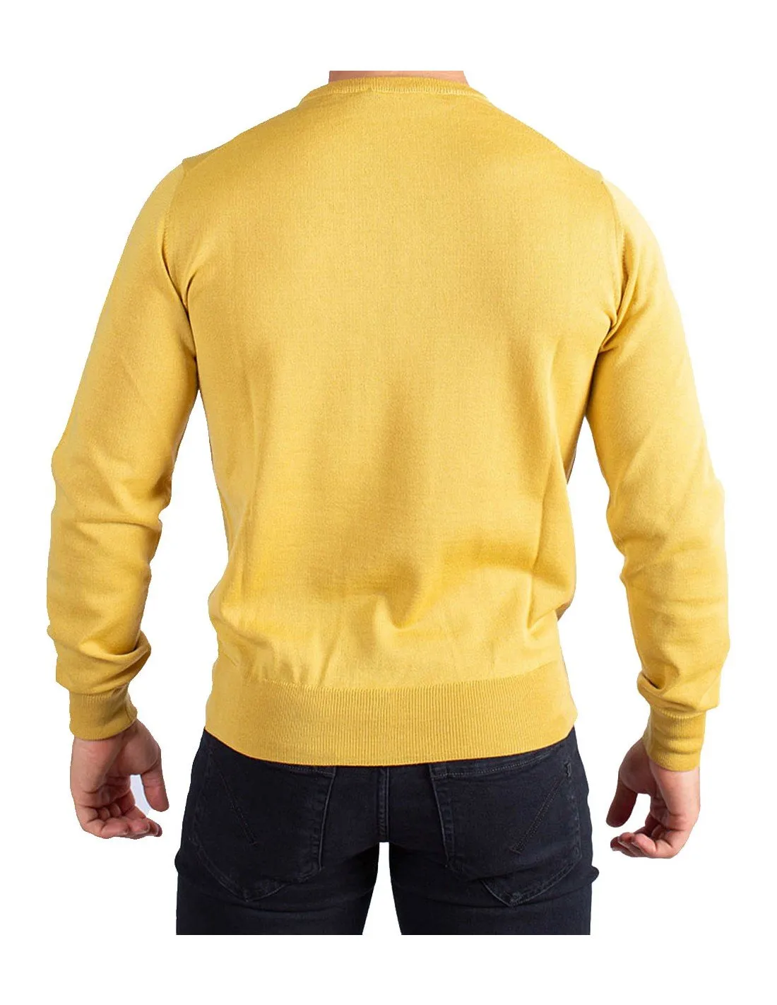 Men's yellow merino wool pullover K-way K6113BW Sebastien